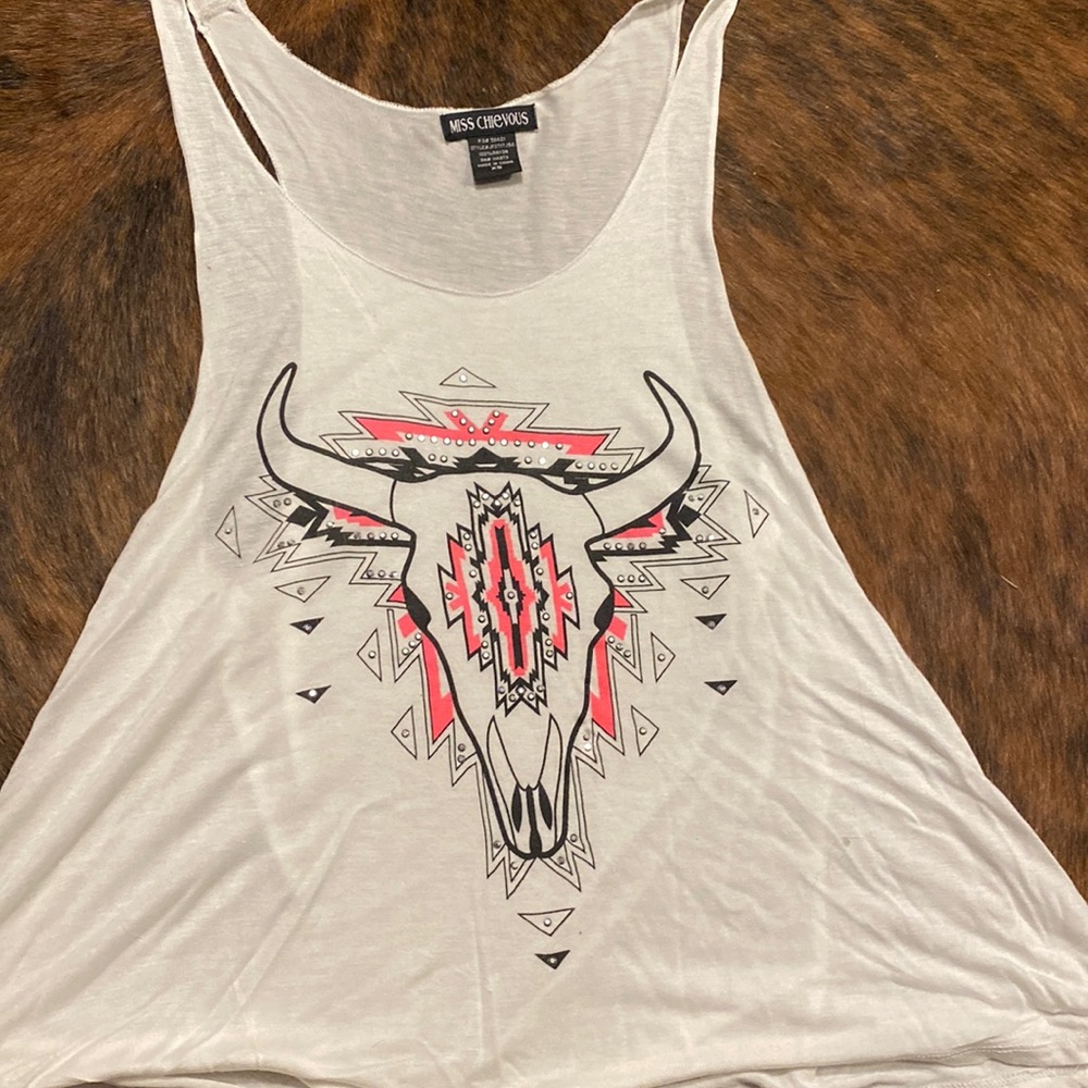 White tank with skull